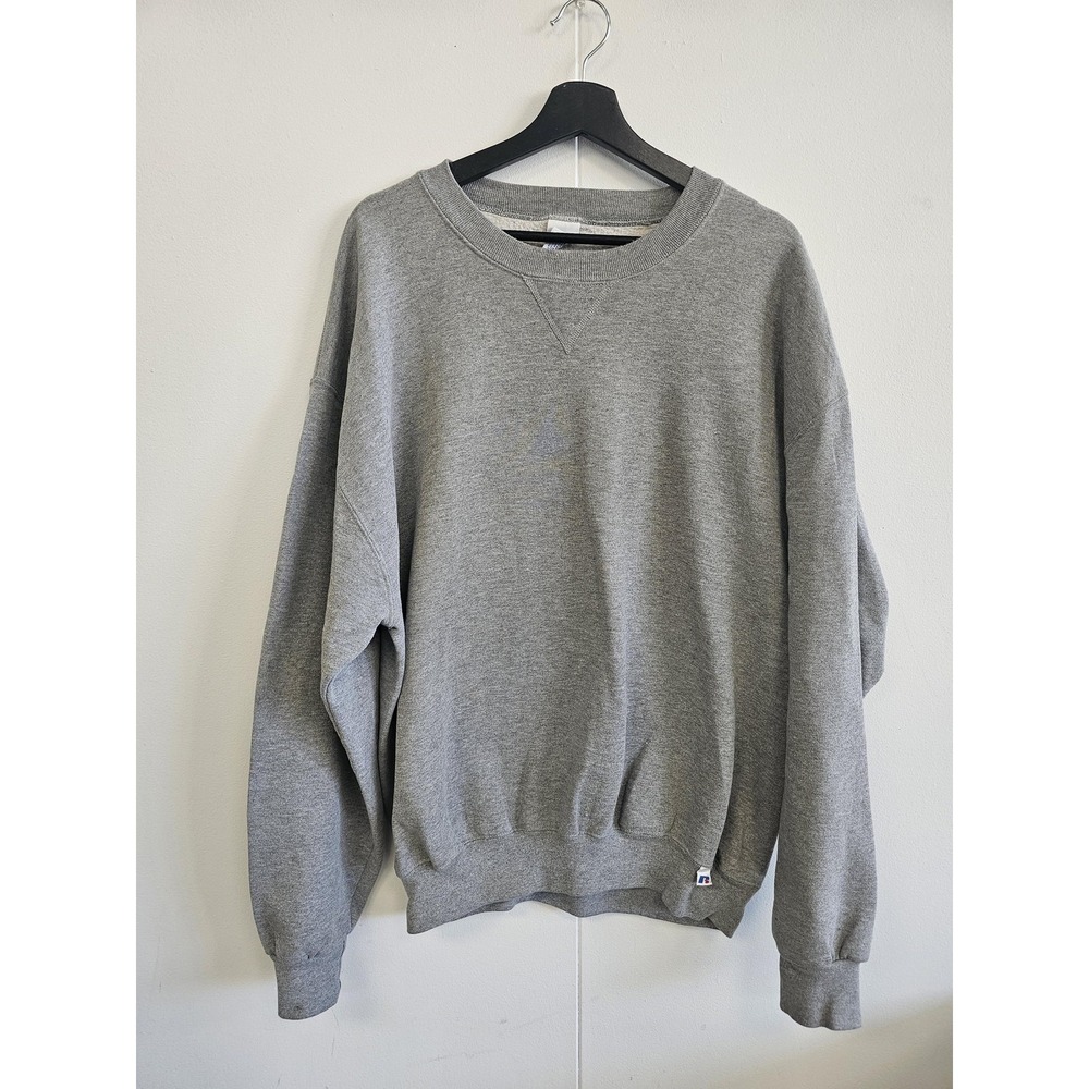 Russell Athletic Sweatshirt Mens XL Gray‎ Crewneck Pullover Classic Heavyweight